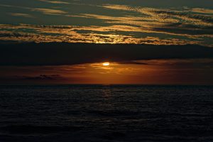 Sonnenuntergang vom Balkon aus getrachtet