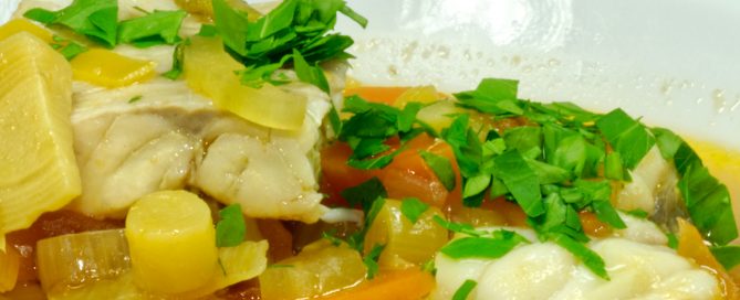 Bouillabaisse -Eine französische Fischsuppe