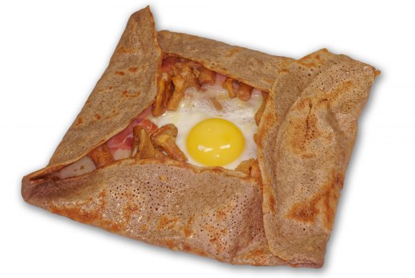 Galette Complète mit Pfifferlingen