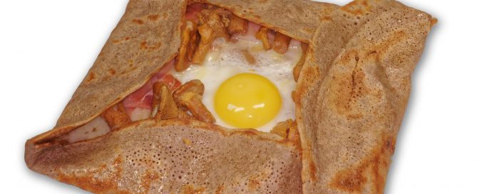 Galette Complète mit Pfifferlingen