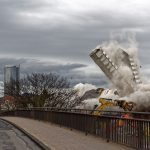 Jetzt haben auch Mittelturm und Treppenhaus fast Höchstgeschwindigkeit erreicht