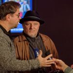 Jan Josef Liefers und Axel Prahl werden für den WDR interviewt