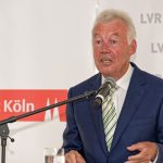 Der Vorsitzende der Landschaftsversammlung Rheinland, Prof. Dr. Jürgen Wilhelm, während seiner Rede